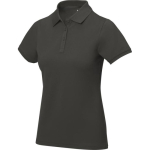Polo manga curta algodão piqué para mulher 200 g/m2 Elevate Life cor antracite