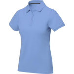 Polo manga curta algodão piqué para mulher 200 g/m2 Elevate Life cor azul-claro