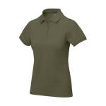 Polo manga curta algodão piqué para mulher 200 g/m2 Elevate Life cor verde oliva