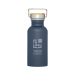 Garrafa de aço inoxidável de parede simples e tampa com bambu 550 ml vista principal