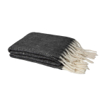 Manta extra macia e quente de poliéster reciclado 125 x 150 cm cor preto