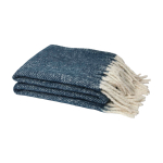 Manta extra macia e quente de poliéster reciclado 125 x 150 cm cor azul-escuro