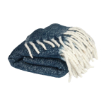 Manta extra macia e quente de poliéster reciclado 125 x 150 cm cor azul-escuro segunda vista