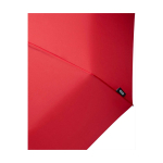 Guarda-chuva manual rPET 21'', poliéster pongee, punho de madeira Ø99 cor vermelho vista detalhe 2