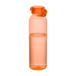 Garrafa de plástico reciclado com pega de silicone na tampa 630 ml cor cor-de-laranja segunda vista