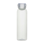 Garrafa de plástico reciclado com pega de silicone na tampa 630 ml cor transparente segunda vista frontal