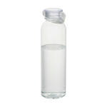 Garrafa de plástico reciclado com pega de silicone na tampa 630 ml cor transparente segunda vista