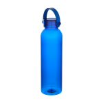 Garrafa de plástico reciclado com pega de silicone na tampa 630 ml cor azul real