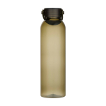 Garrafa de plástico reciclado com pega de silicone na tampa 630 ml cor verde-escuro segunda vista frontal