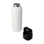 Garrafa de aço inox reciclado apta para bebidas gaseificadas 600 ml cor branco segunda vista