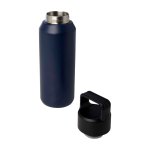 Garrafa de aço inox reciclado apta para bebidas gaseificadas 600 ml cor azul-marinho segunda vista
