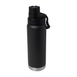 Garrafa ecológica de parede dupla com tampa de rosca antigotas 700 ml cor preto