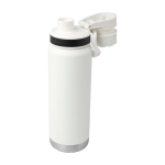 Garrafa ecológica de parede dupla com tampa de rosca antigotas 700 ml cor branco terceira vista