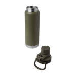 Garrafa ecológica de parede dupla com tampa de rosca antigotas 700 ml cor verde-escuro segunda vista