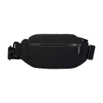 Bolsa tiracolo de material reciclado com amplo bolso principal cor preto segunda vista frontal