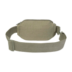 Bolsa tiracolo de material reciclado com amplo bolso principal cor verde segunda vista traseira