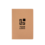 Caderno tipo agenda de papel kraft com lombada cosida A5 vista principal