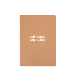 Caderno capa de cartão kraft e lombada cosida, folhas A5 pontilhadas vista principal