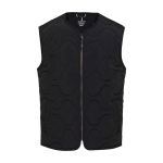 Colete unissexo nylon reciclado textura 110 g/m2 Elevate NXT cor preto segunda vista frontal