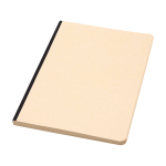 Caderno de capa mole de cana-de-açúcar e rPET, folhas A5 pautadas cor preto