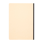 Caderno de capa mole de cana-de-açúcar e rPET, folhas A5 pautadas cor preto segunda vista traseira