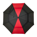 Guarda-chuva de golfe de poliéster bicolor à prova de vento 30'' Ø106 cor vermelho segunda vista frontal