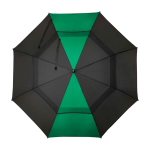 Guarda-chuva de golfe de poliéster bicolor à prova de vento 30'' Ø106 cor verde segunda vista frontal