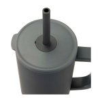 Caneca térmica com palhinha de silicone e tampa antissalpicos 900 ml cor cinzento vista detalhe 1