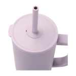 Caneca térmica com palhinha de silicone e tampa antissalpicos 900 ml cor lilás vista detalhe 1