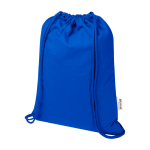 Mochila de cordão de algodão reciclado e rPET 5 L 140 g/m2 cor azul real