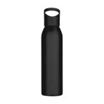 Garrafa de aço inoxidável reciclado de parede simples 650 ml cor preto segunda vista frontal