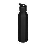 Garrafa de aço inoxidável reciclado de parede simples 650 ml cor preto