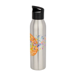 Garrafa de aço inoxidável reciclado de parede simples 650 ml cor cinzento-claro
