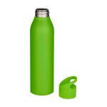 Garrafa de aço inoxidável reciclado de parede simples 650 ml cor verde fluorescente segunda vista