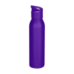 Garrafa de aço inoxidável reciclado de parede simples 650 ml cor roxo