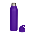 Garrafa de aço inoxidável reciclado de parede simples 650 ml cor roxo segunda vista