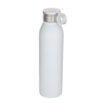 Garrafa de aço inoxidável reciclado com pega redonda 650 ml cor branco