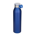 Garrafa de aço inoxidável reciclado com pega redonda 650 ml cor azul real