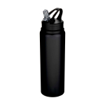 Garrafa de aço inoxidável reciclado de parede simples 800 ml cor preto