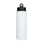 Garrafa de aço inoxidável reciclado de parede simples 800 ml cor branco segunda vista frontal