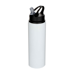 Garrafa de aço inoxidável reciclado de parede simples 800 ml cor branco