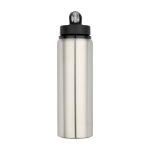 Garrafa de aço inoxidável reciclado de parede simples 800 ml cor cinzento segunda vista frontal
