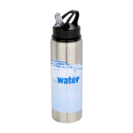 Garrafa de aço inoxidável reciclado de parede simples 800 ml cor cinzento