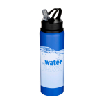 Garrafa de aço inoxidável reciclado de parede simples 800 ml cor azul real