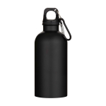 Garrafa de aço inoxidável reciclado mate de parede simples 400 ml cor preto segunda vista frontal