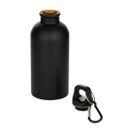 Garrafa de aço inoxidável reciclado mate de parede simples 400 ml cor preto segunda vista