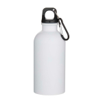 Garrafa de aço inoxidável reciclado mate de parede simples 400 ml cor branco segunda vista frontal