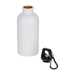 Garrafa de aço inoxidável reciclado mate de parede simples 400 ml cor branco segunda vista