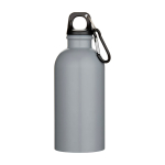 Garrafa de aço inoxidável reciclado mate de parede simples 400 ml cor cinzento segunda vista frontal