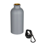 Garrafa de aço inoxidável reciclado mate de parede simples 400 ml cor cinzento segunda vista